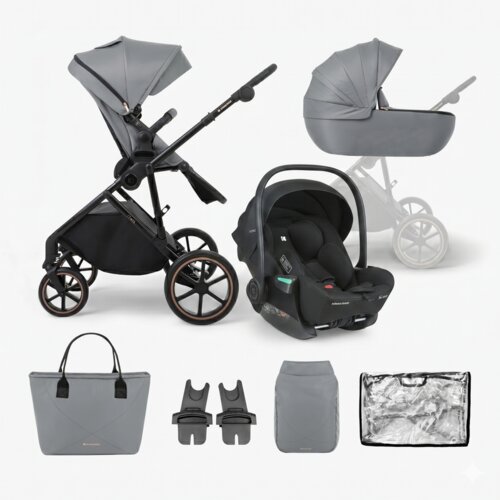 Kikka Boo Kolica Thea 3in1 premium set sa autosedi&amp;scaron;tem I-Xtend I-size i tvrdom korpom Grey Slike