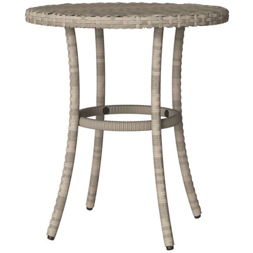  3-dijelni bistro set s jastucima svjetlosivi od poliratana - Svjetlosiva 1 Slike