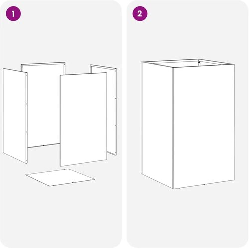 Vrtna saksija Rđa 30 x 30 x 50 cm Otporni čelik - Otporni čelik 30 x 30 x 50 cm 1 Slike