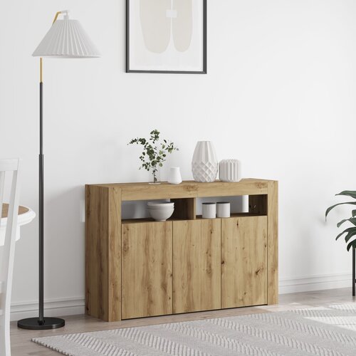 vidaXL Stranska omara Umetni hrast Inženirski les 116 x 30 x 75 cm Cene