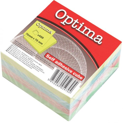 Optima Samolepilni lističi v bloku (75 x 75), 4 barve, 400 listov Cene
