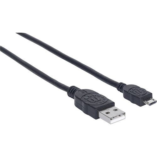 Manhattan Hi-Speed USB Micro-B kabel USB 2.0, vtič tipa A - vtič Micro-B, 480 Mbps, 3 m, črn USB kabel USB 2.0 USB-mikro-B vtič, USB-A vtič, (20417115) Cene