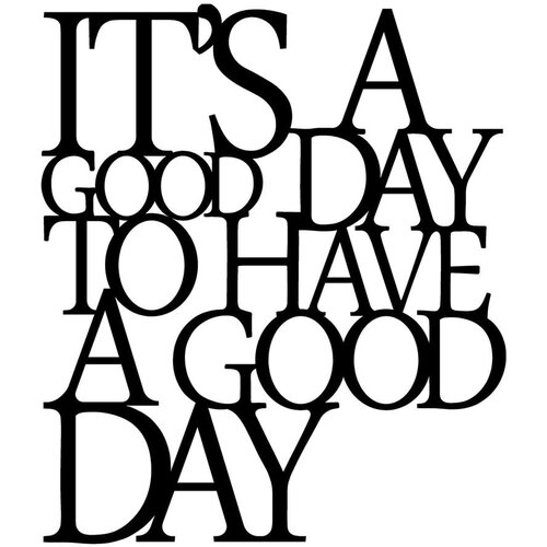 Wallity Črna stenska dekoracija Wallity Good Day Cene
