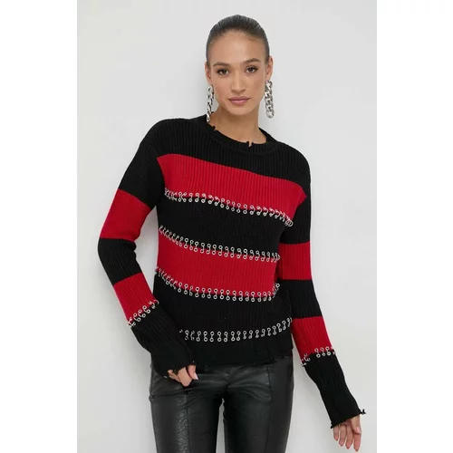 Patrizia Pepe Vuneni pulover za žene, boja: crna