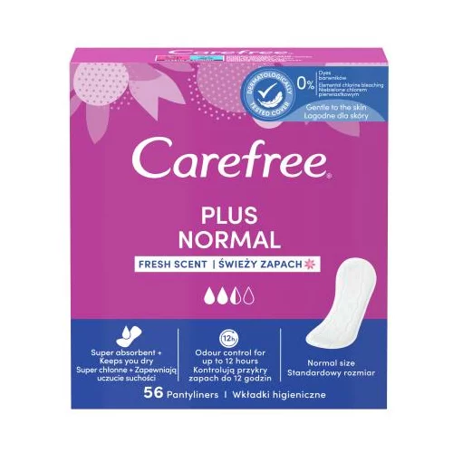 Carefree Plus Normal Fresh Scent ščitniki perila 56 kos za ženske