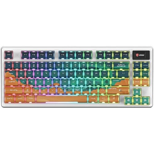 MSI FORGE GK600 TKL WIRELESS MARS tipkovnica Igranje USB + Bluetooth QWERTY US Mednarodna Večbarvno Cene