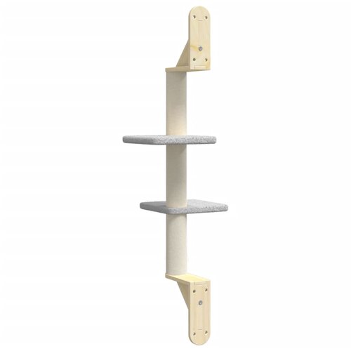  Zidna penjalica za mačke sa stupom za grebanje siva 108 cm Slike