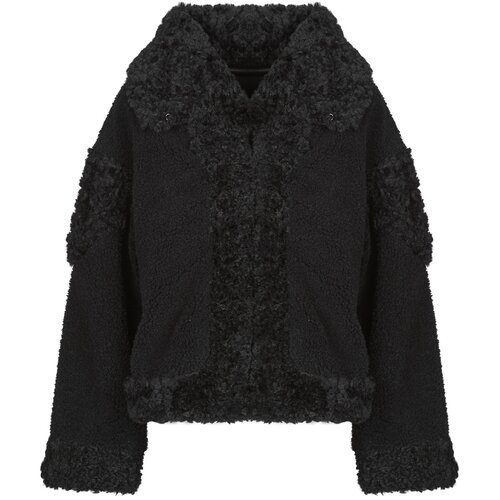 Guess EZRA OVERSIZE FAUX FURE Crna Cijene