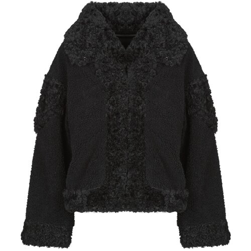 Guess EZRA OVERSIZE FAUX FURE Crna Slike