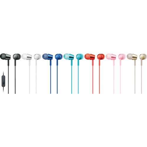 Sony MDR-EX155APR rdeče žične u&amp;scaron;esne slu&amp;scaron;alke z mikrofonom Slike