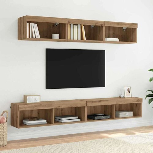  zidni ormar Zidne Panama Umjetnički hrast 100 x 30 x 30 cm Slike