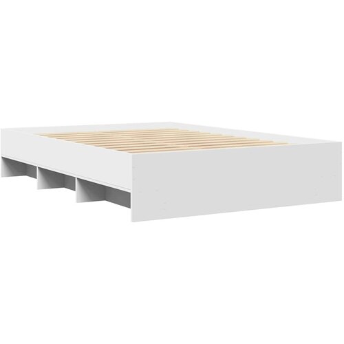  Okvir kreveta bijeli 140 x 200 cm od konstruiranog drva Slike
