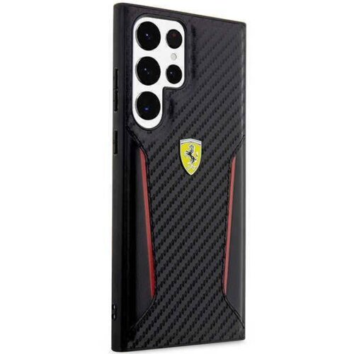 Ferrari usnjen ovitek Scuderia FEHCS23LNPYK za Samsung Galaxy S23 Ultra 5G - črn Slike