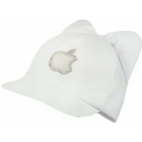 Jamiks Pamučna kapa sa šiltom za bebe ANTOINETTE boja: bijela, s aplikacijom
