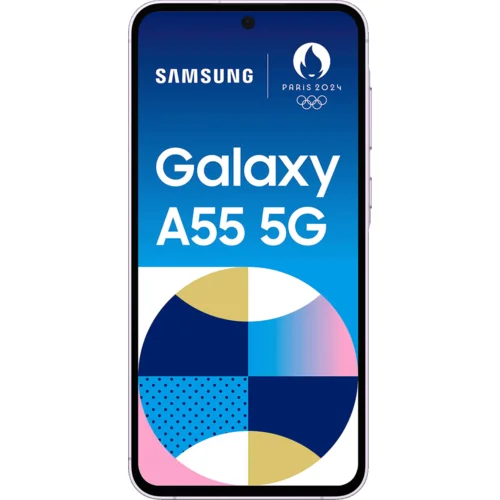 Samsung Smartphone 6.6″, 5G, Octa Core 2.75GHz, RAM 8GB, 50Mpixel – Galaxy A55 5G 8GB/128GB Lilac