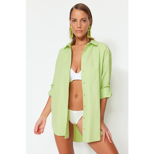 Trendyol Shirt - Green - Relaxed fit Cene