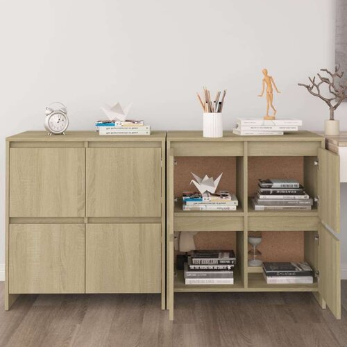 vidaXL komoda 2 kosa sonoma hrast 70x41x75 cm iverna plo&scaron;ča Cene