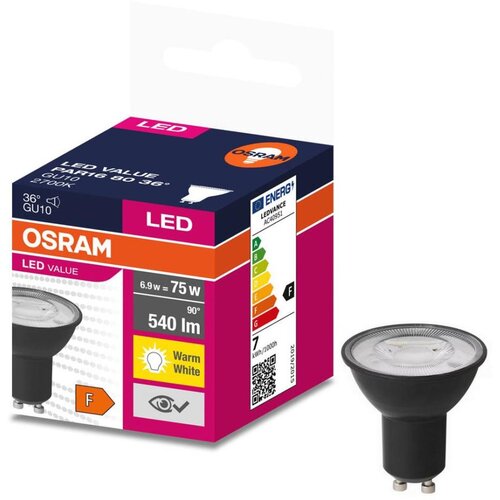  LED sijalica VALUE PAR16 GU10/6,9W/230V 2700K 36&deg; crna - Ledvance Cene