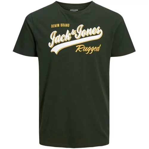 Jack & Jones Majica rumena / zelena / bela