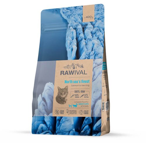 Craftia RAWIVAL North Sea&rsquo;s Finest Adult Cat - losos i haringa za odrasle mačke (400g, 1,7kg, 5kg) 400g Cene