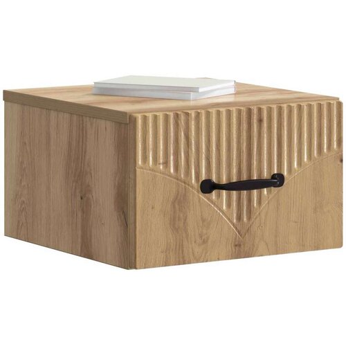  Noćni ormarić za montažu na zid s ladicama 2 pcs Hrast artisan Slike