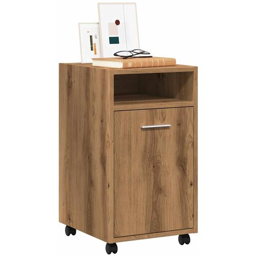 vidaXL Ormar s kotačićima Artisan hrast 33x38x60 cm izrađeno drvo Cijene