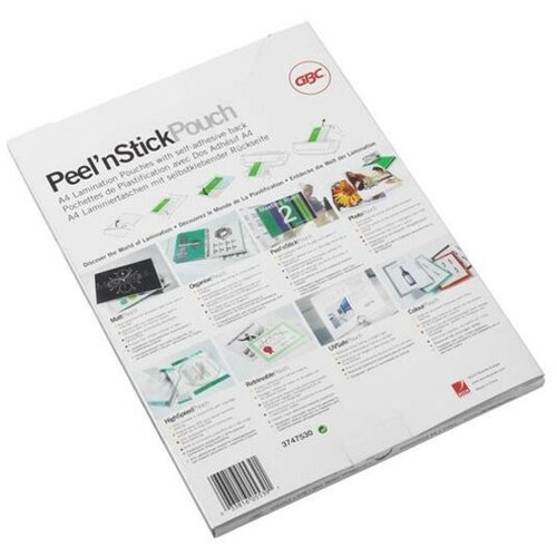 Gbc Žepki A4 AC3747243 samolepilni, 125 mic, 100 kos za plastificiranje Slike