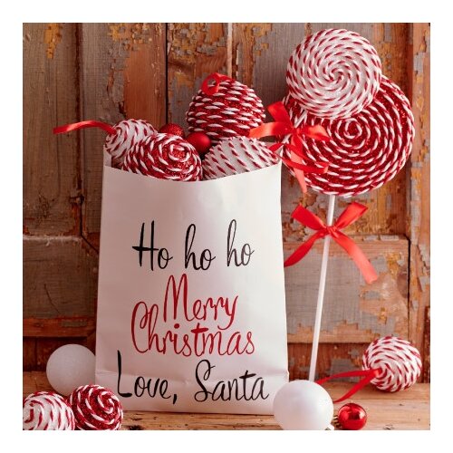 Dekordom novogodišnja dekoracija - giftbag 27cm 455106 - white/red - kmg ( 043352 ) Cene
