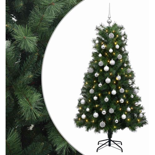  Umjetno božićno drvce s pomičnim granama i kuglicama 240 cm Slike