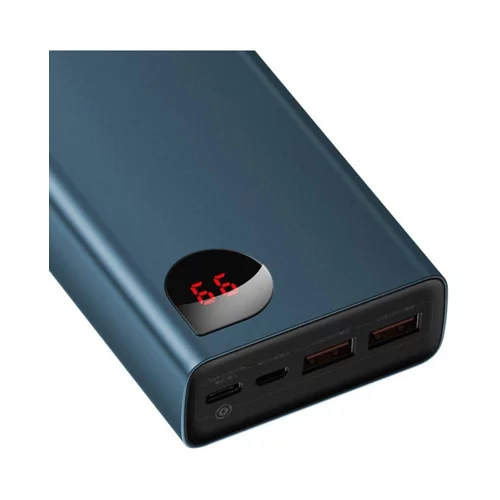Baseus Adaman Metal Powerbank 20000mAh, PD, QC 3.0, 65W, 2xUSB + USB-C + micro USB, modra