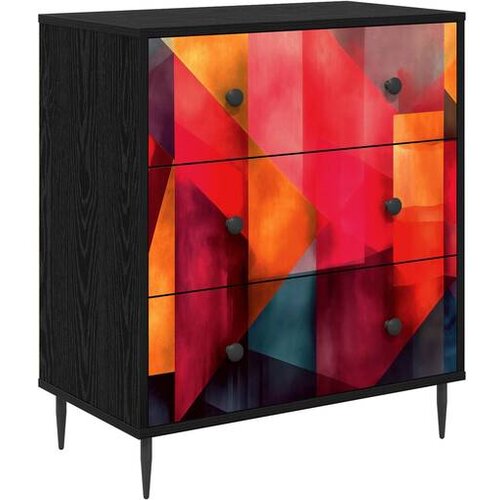 vidaXL Komoda HEESCH Tiskanje boja 66 x 36 5 x 76 cm Konstruirano drvo - Tiskanje boja Cijene