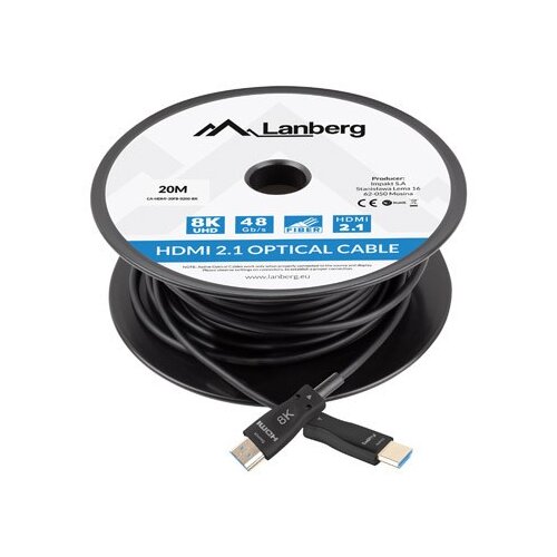 Lanberg CA-HDMI-30FB-0200-BK optical cable HDMI M/M 20m v2.1 8K AOC Cijene