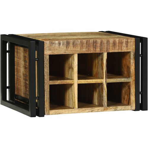 VidaXL Stojalo za vino 46x35x27,5 cm Trden mangov les Slike