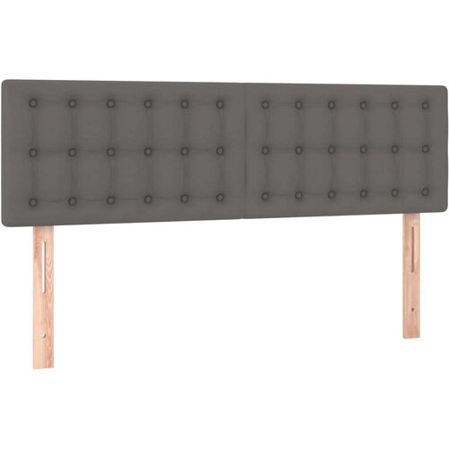 Uzglavlja 2 kom siva 72 x 5 x 78/88 cm od umjetne kože Slike