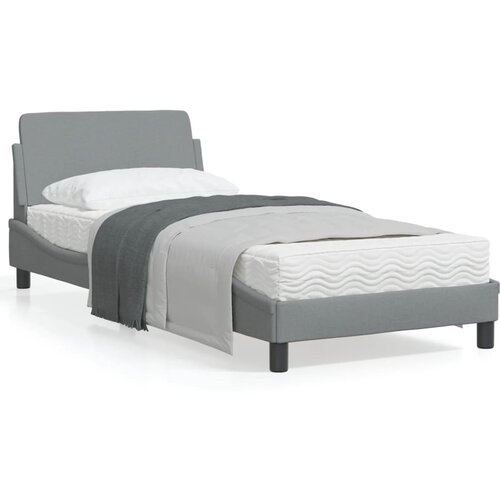 VidaXL Posteljni okvir z vzglavjem svetlo siv 80x200 cm blago Slike