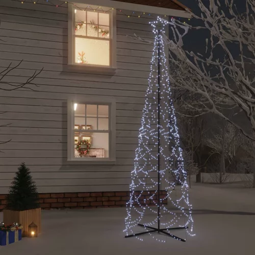  Stožasto božićno drvce hladno bijelo 500 LED žarulja 100x300 cm