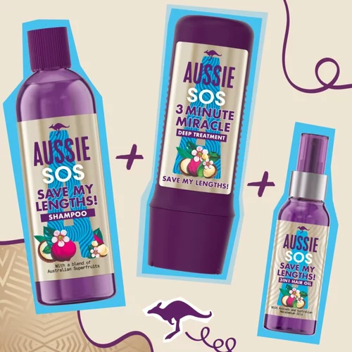 Aussie SOS Save My Lengths! 3in1 Hair Oil hranilno olje za lase 100 ml