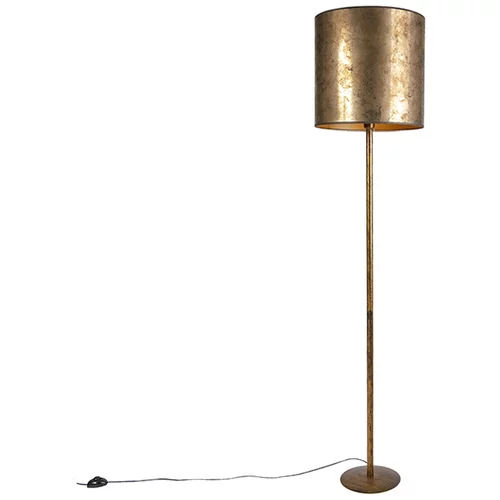 QAZQA Vintage talna svetilka zlata s starim bronastim odtenkom 40 cm - Simplo