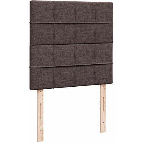  Krevet s oprugama i madracem tamnosmeđi 100 x 200 cm od tkanine Slike
