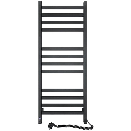  Kupatilski pe&scaron;kirni ljestvičasti radijator sa termostatom AVANGARD 227W 120x48cm, crni, desni Cene