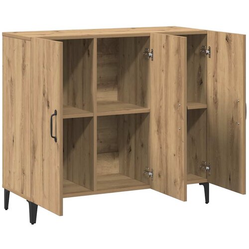  Komoda boja hrasta artisana 90 x 34 x 80 cm konstruirano drvo Smeđa Slike
