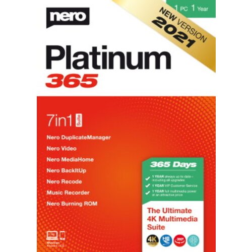 Nero Platinum 365 2021 - 1 PC 1 Year Key GLOBAL Cene
