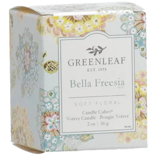 Greenleaf svijeća s mirisom frezije Bella Freesia, vrijeme gorenja 15 sati