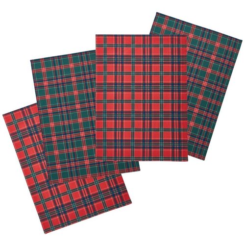 Catherine Lansfield Pamučna kuhinjska krpa 4 kom s božićnim motivom 70x50 cm Christmas Tartan Check &ndash; Cijene