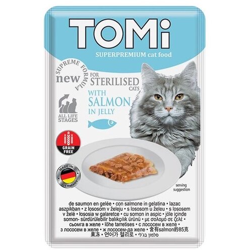 Tomi cat Sterilised sos za mačke - Losos 85g Slike