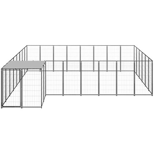  Kavez za pse crni 15,73 m&amp;sup2; čelični Slike