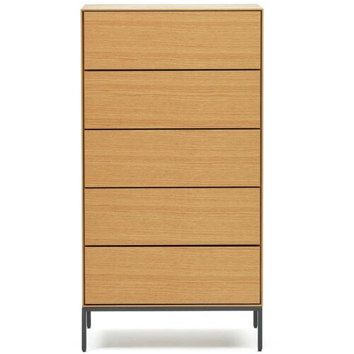 Kave Home Visoka komoda u dekoru hrasta u prirodnoj boji 60x114 cm Vedrana – Cene