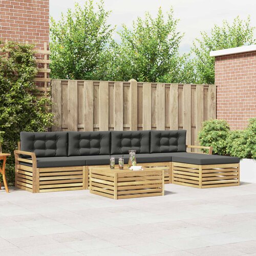  Set vanjskih sofa 6 kom. Bijela i antracit Poliester Cijene
