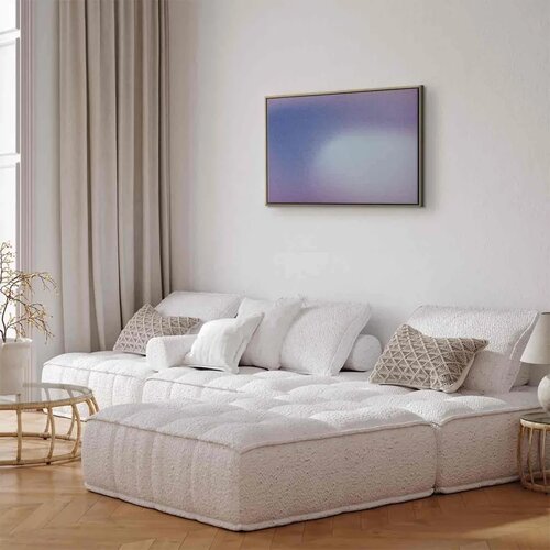  Slika - Heather Mist - Delicate Gradient Comprising Various Shades of Violet 60x40 U prirodnom drvenom okviru Slike