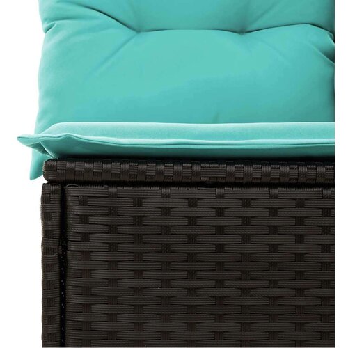  Vrtna garnitura - 7-dijelni set vrtnih sofa od poliratana s jastucima crni - Crna 1 Slike
